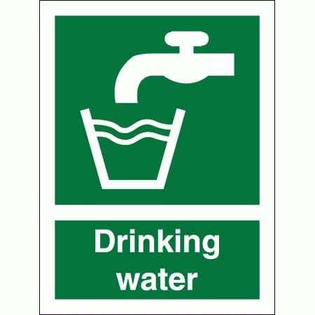 First Aid Sign - Drinking Water And Tap Symbol (4180)