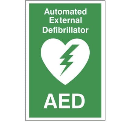First Aid Sign - FA - Automated Emergency Defibrillator AED