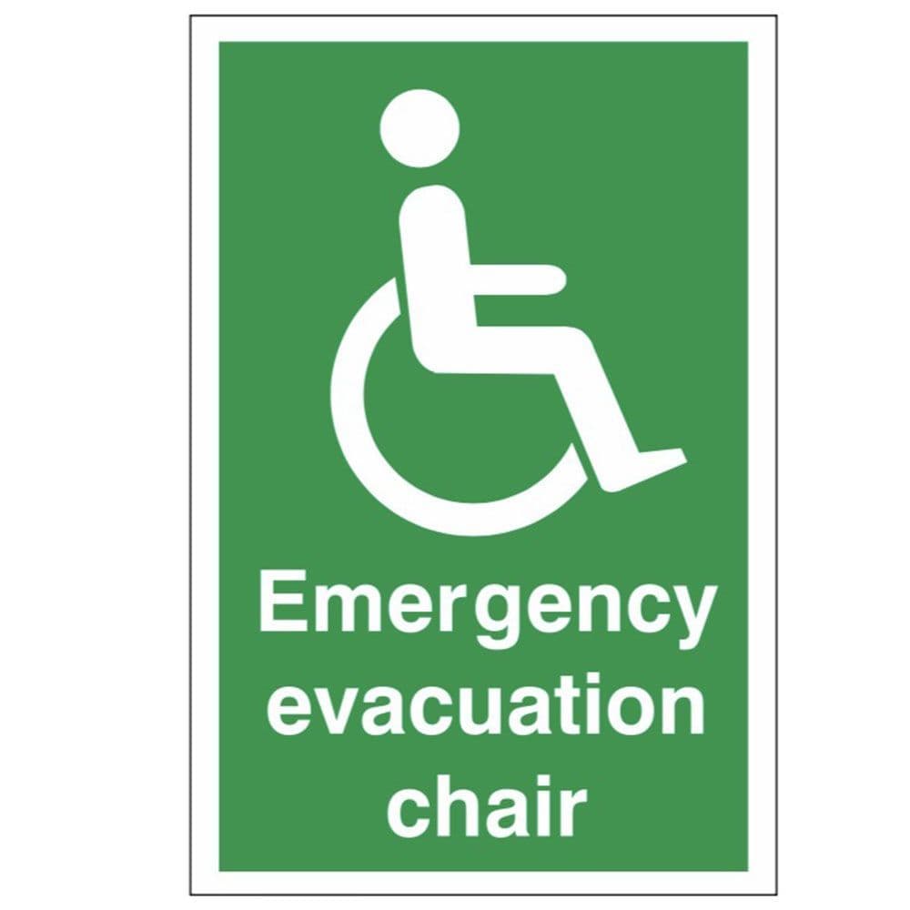 First Aid Sign - FA - Emergency Evacuation Chair