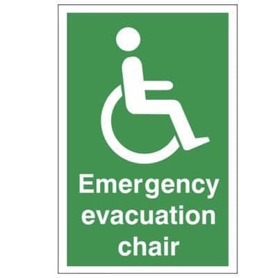 First Aid Sign - FA - Emergency Evacuation Chair