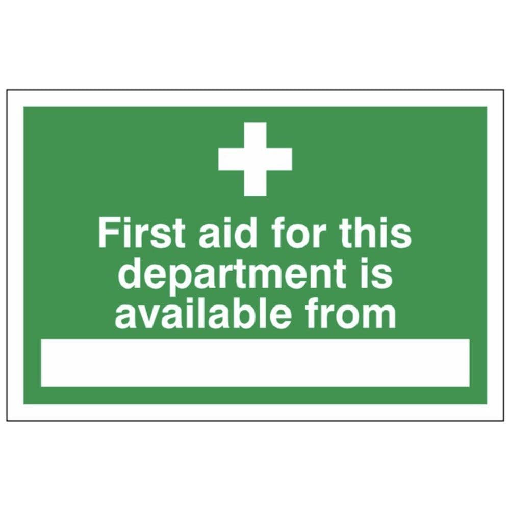 First Aid Sign - FA - First Aid For This Department Is Available From