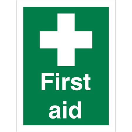 First Aid Sign - First Aid - Portrait (4170)