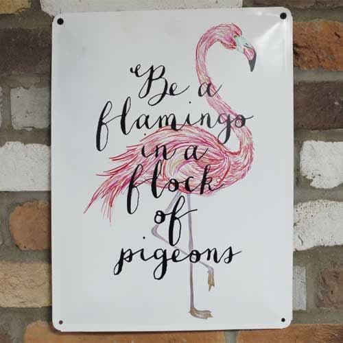 Fun metal Flamingo Sign | Sign Maker Shop