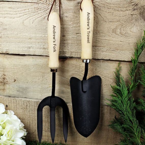 Fork & Trowel Set with Personalisation | The Sign Maker Shop