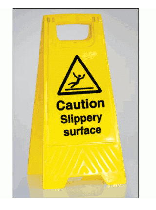 Freestanding Hazard Sign - Caution Slippery Surface (2742)