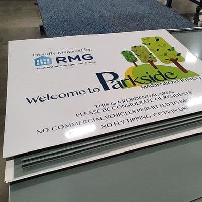 Full Colour Aluminuium Signs with Fixing Channel