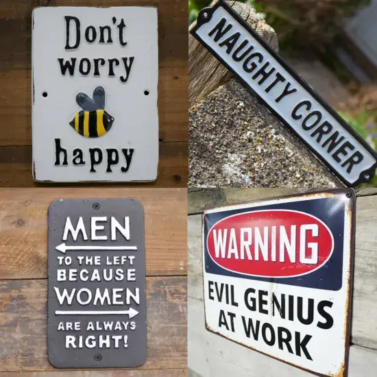 Fun  Metal Signs