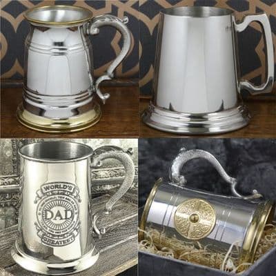Glass & Pewter Tankards