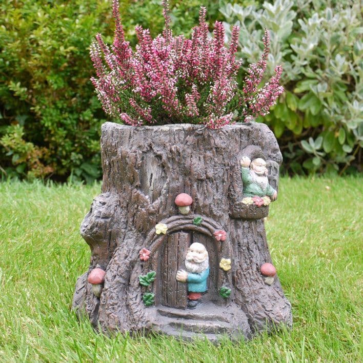 Gnome Tree Stump Planter