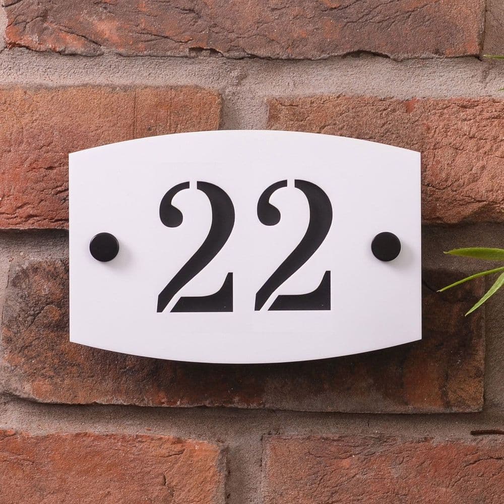 Good Value House Number Sign - Two Layered Acrylic