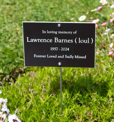 Good Value Memorial  on Stainless Steel Rod - Standard Wording - 3.2mm Acrylic  Laminate