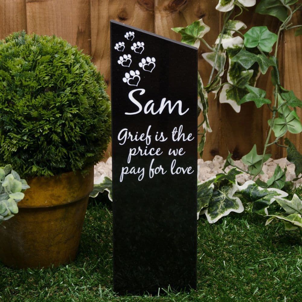 Good Value Pet Memorial - Stone Stake - Standard Sizes