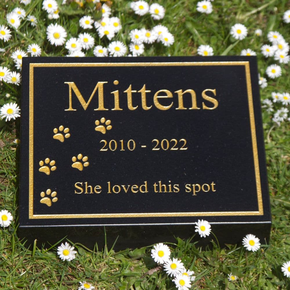 Granite Wedges with Carved Lettering