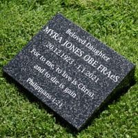 Granite Wedges with Engraved Lettering | The Sign Maker Shop
