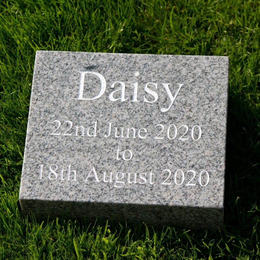 Granite Wedges with Engraved Lettering