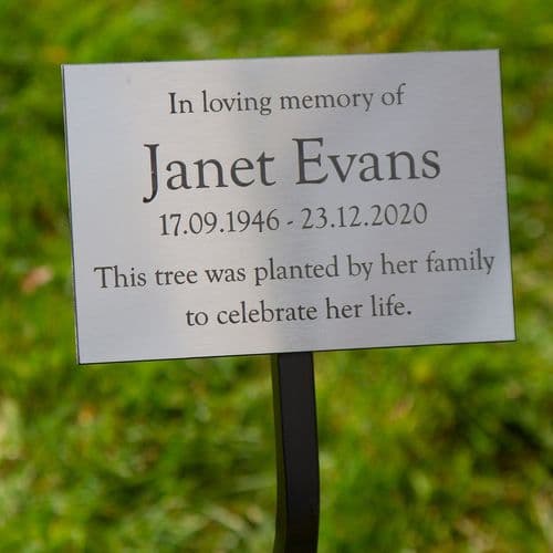 All in one grave markers with Wrought Iron stake  | The Sign Maker Shop