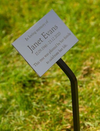 All in one grave markers with Wrought Iron stake  | The Sign Maker Shop