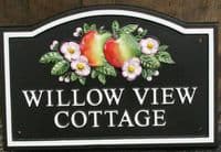 Hand Painted Arch Top Cast Sign with Motif | The Sign Maker Shop