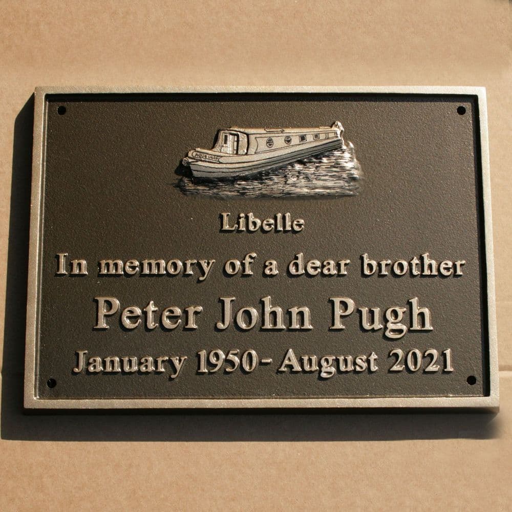 Hand Painted Cast Memorial Plaque