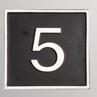 Hand Painted Cast Square House Number STHN9