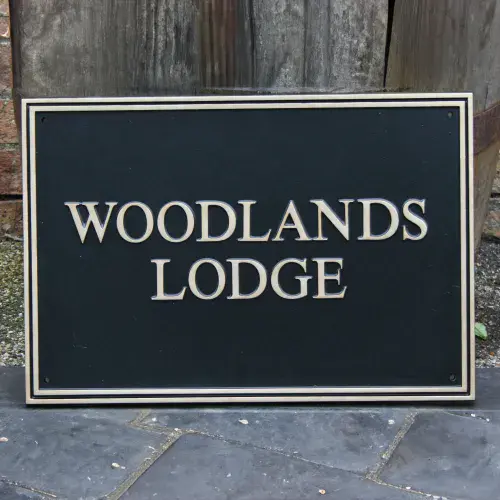 Hand Painted Deep Rectangular Cast Sign | The Sign Maker Shop