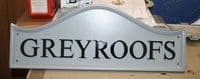 Hand Painted Domed Cast Sign  with Scroll  | The Sign Maker Shop
