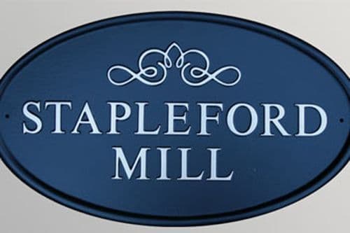 Hand Painted Large Cast Oval Sign with Optional Scroll STO7 - 1 or 2 Lines of Straight Text