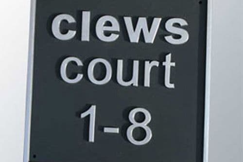 Hand Painted Square Cast Sign STR3 - Up to 3 lines of Straight Text