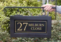 Double sided hanging sign with Oak frame  | The Sign Maker Shop