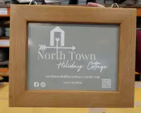 Hanging sign with oak frame and full colour design | The Sign Maker Shop