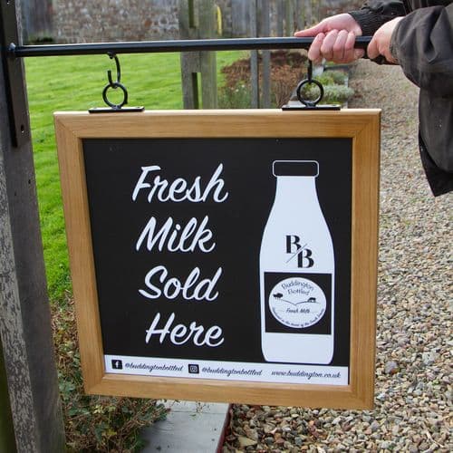 Hanging sign with oak frame and full colour design | The Sign Maker Shop