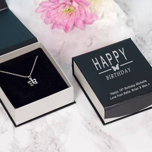 Happy Birthday Butterfly Necklace | The Sign Maker Shop

