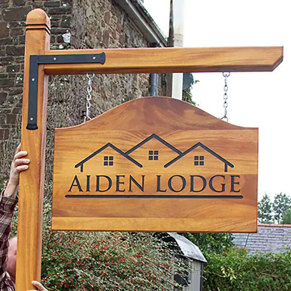 Hardwood Post with Arm & Fixings