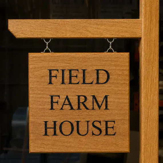 Hardwood Post with Arm & Fixings| The Sign Maker Shop