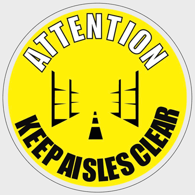 Hazard Sign - ASWAG - Attention Keep Aisles Clear