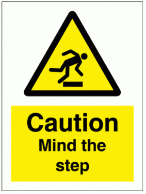 Caution Mind the step Sign - 7623| The Sign Maker