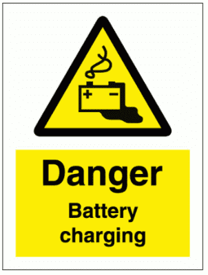 Hazard Sign - Danger Battery Charging (7543)