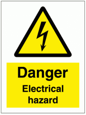 Danger Electrical hazard Sign - 7611| The Sign Maker