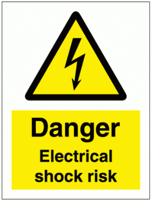 Hazard Sign - Danger Electrical Shock Risk (7613)