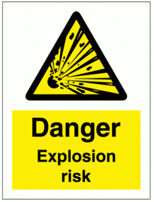 Danger explosion risk Sign - 7581| The Sign Maker
