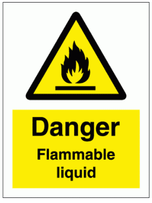 Danger Flammable liquid Sign - 7631| The Sign Maker