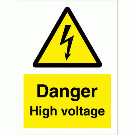 Hazard Sign - Danger High Voltage (7610)