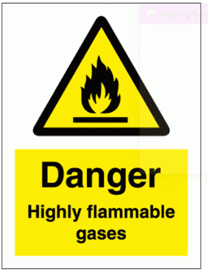 Hazard Sign - Danger Highly Flammable Gases (7632)
