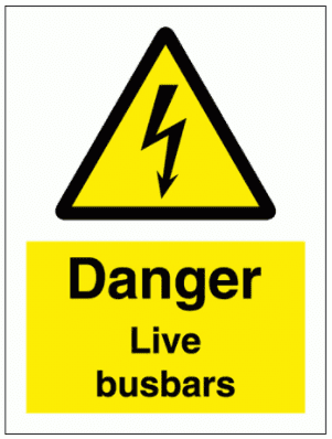Hazard Sign - Danger Live Busbars (7595)
