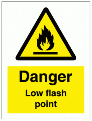 Danger Low flash point Sign - 7636| The Sign Maker