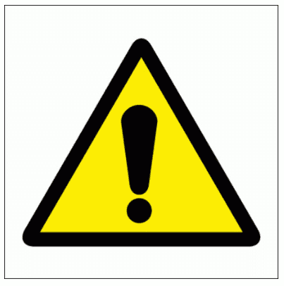 Hazard Sign - Exclamation Mark Symbol (7500)
