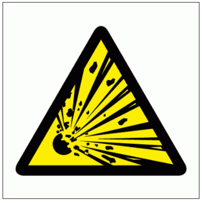Hazard Sign - Explosive Symbol (7504)