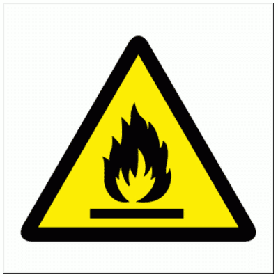 Hazard Sign - Flammable Symbol (7509)