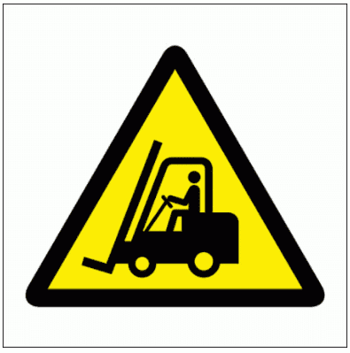 Hazard Sign - Fork Lift Symbol (7503)