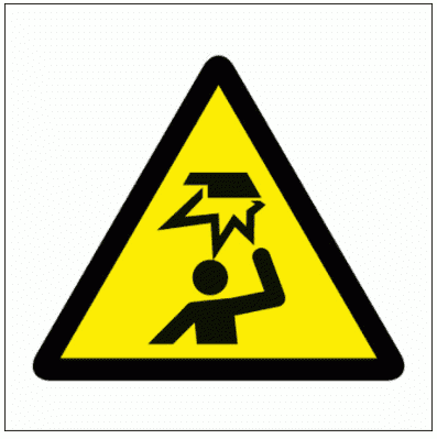 Hazard Sign - Mind Your Head Symbol (7502)